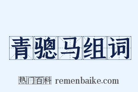青骢马组词是什么意思的图片
